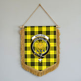 MacLeod of Lewis Modern Tartan Crest Wall Hanging Banner - Wood Pole